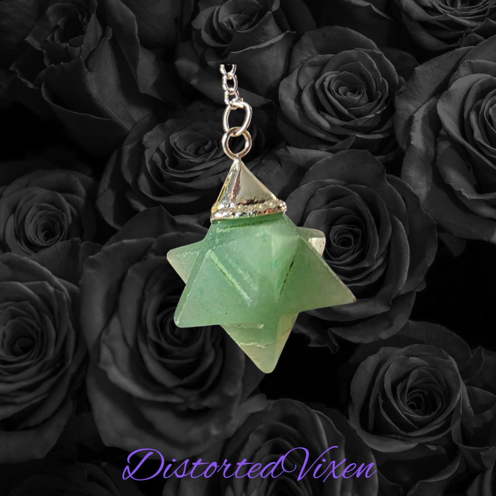 Green Aventurine Merkaba Pendulum • Crystal Star